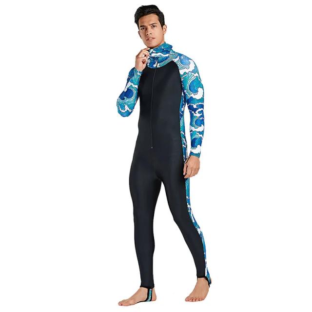 Roupa de Mergulho Profissional Sbart com Manga Longa e Capuz - Macacão de Corpo Inteiro com Zíper para Snorkeling