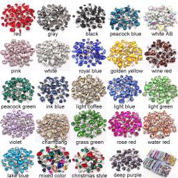 Fivela De Cristal De Strass Brilhante, Forma Mista Costurar Em Vidro, Garra De Ouro, Decoração De Casamento DIY, Roupas, Sapato, Vestido, 10 Cores, 50Pcs por Saco - Image 6
