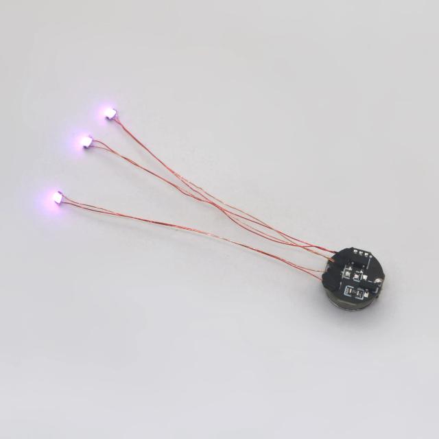 Lampada LED Magnetron com Controle Wired, Ideal para DIY e Iluminação de Dioramas, Robôs e Brinquedos com Bateria - 5cm