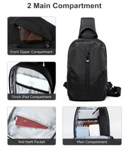 Moyyi simples moda à prova dwaterproof água náilon homem estilingue saco melhor leve crossbody saco de peito feminino esporte viagem um ombro - Image 2