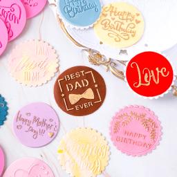 Ferramenta de corte para bolo e biscoito, decoração de bolo, fondant, em relevo, obrigado, aniversário, páscoa, 2021 - Image 2