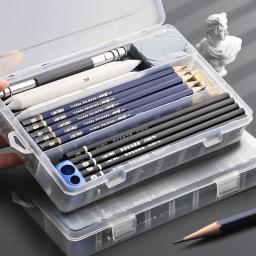 Grande capacidade arte estudante lápis caso, conjunto de ferramentas para desenho, pintura suprimentos, lápis de cor, material de alta qualidade - Image 1