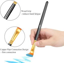 Pincéis de pintura definida para pintura acrílica, aquarela a óleo, lona da rocha, crianças, adulto desenho suprimentos, 10 pcs - Image 2