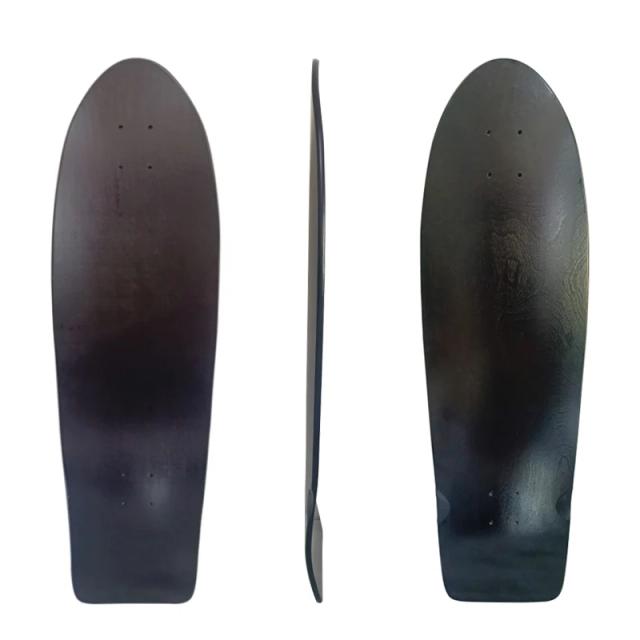 Prancha de Surf Profissional Terra com Deck Duplo e Estrutura Sólida - Placa para Adulto em Preto com Perfurações para Skate