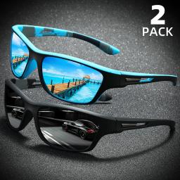Óculos de sol envoltórios polarizados, 2 peças, para homens e mulheres, pesca, proteção uv, perfeito para esportes ao ar livre, viagens, direção - Image 2