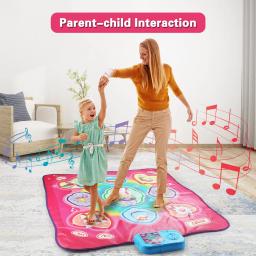 Grande esteira elétrica de dança com luzes para crianças, Music Play Mat, brinquedos educativos, 3 modos de jogo, brinquedos esportivos, 90x90cm - Image 3