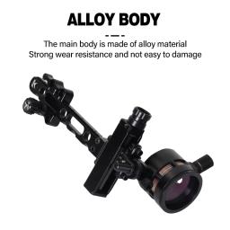 Composto Bow Sight para Target Hunting, 1 Pin Arrow, Long Rod, Ajuste Fino, Apontando, Tiro com Arco Vista, Multi View Equipamentos - Image 4