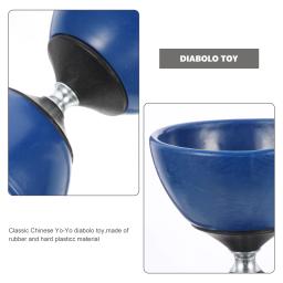 Yoyo chinês Diabolo com varas para crianças e adultos, triplo rolamento, jogos de favores do partido, brinquedos azuis - Image 6