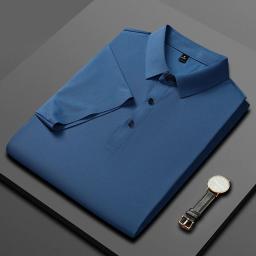 Novos homens de alta qualidade Ice Silk Seamless POLO Camisa Verão Ultra-fino Respirável Esportes ao Ar Livre e Lazer Top Confortável - Image 1