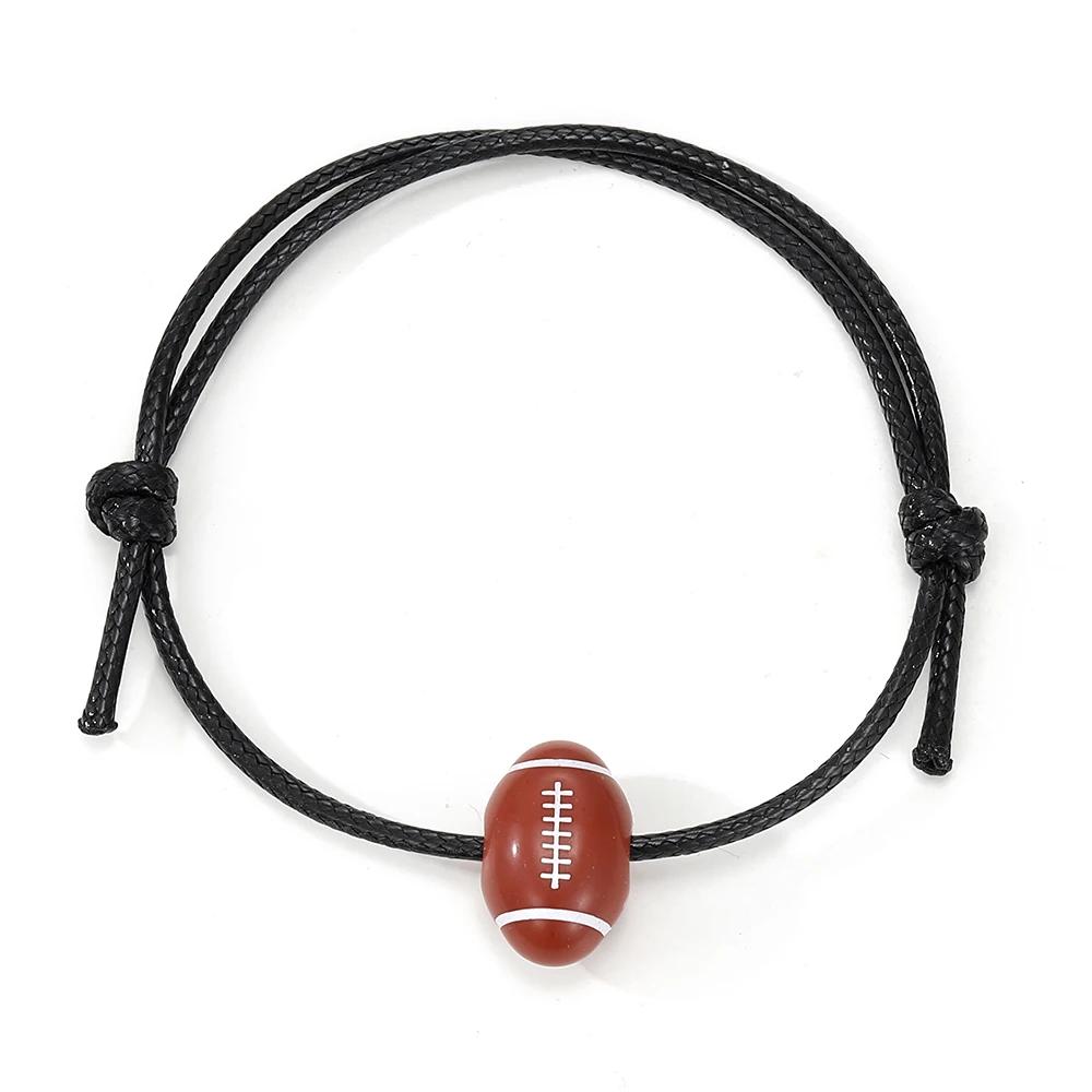 IPARAM-Pulseira de Futebol Americano para Homens e Mulheres, Cordão, Pulseira Ajustável, Jóias de Competição Esportiva, Fashion Weave - Image 1