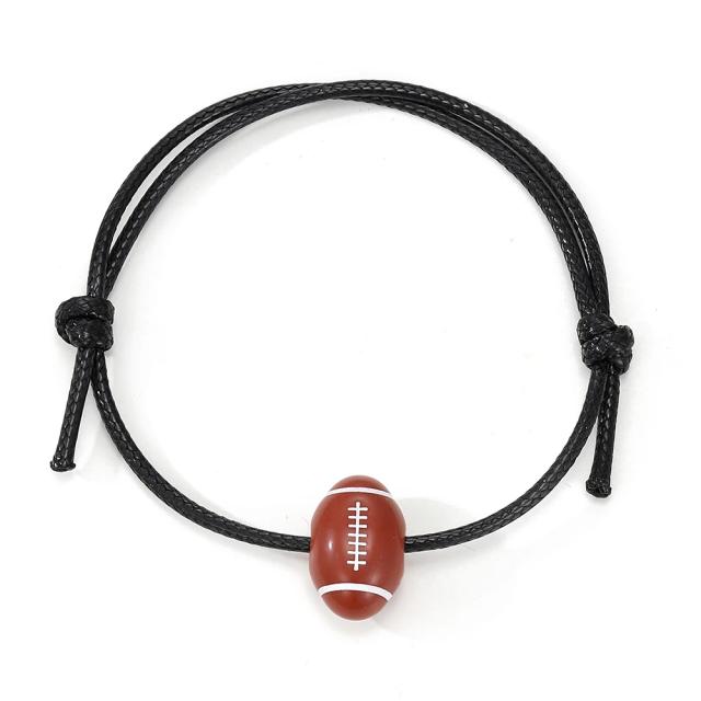 Pulseira de Futebol Americano IPARAM para Homens e Mulheres - Cordão Ajustável e Estiloso para Competição Esportiva