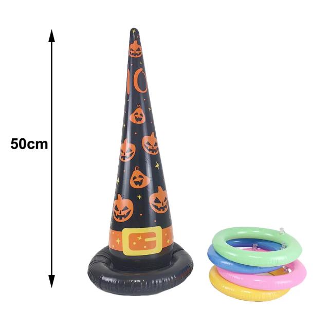 Jogos Infláveis Witch Hat Ring Toss Halloween - Jogo Familiar Interno e Externo
