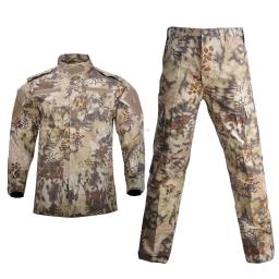 Uniforme tático camisa + calças camo camuflagem uniforme de combate roupas masculinas terno airsoft caça cs jogo - Image 5