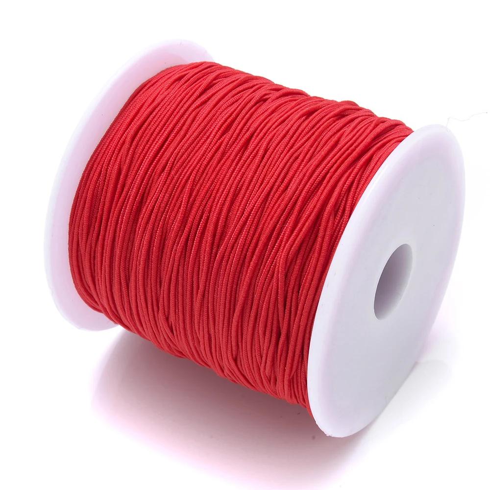 100m/rolo 1mm cabos elásticos pulseira trançada corda de náilon fios decorativos feitos à mão para fazer jóias diy pulseira suprimentos - Image 1