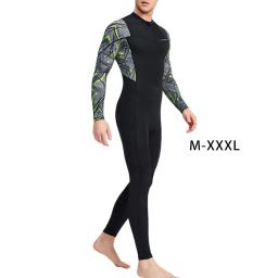 Fato de mergulho neopreno para homens, corpo inteiro mergulho terno com zíper frontal, para snorkeling, surf e natação - Image 2