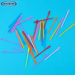 100Pcs Plástico Costura Agulhas Lã Bordado Tapeçaria Tecelagem Agulhas para Artesanato Vestuário Sapatos DIY Kniting Cusp Crochet Ganchos - Image 1