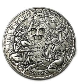 Moeda do desafio do mecanismo móvel, arte surpreendente, mudando a cara, Hobo Nickel, Morgan Dollar, presente criativo - Image 3