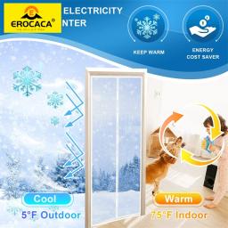 EROCACA-Cortina de Isolamento Térmico, Cortina Windproof, Magnético, Usado em Ar Condicionado, Porta de Aquecimento, Inverno - Image 4