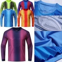Soccer Goalkeeper Tops para crianças, treinamento de futebol, uniforme de partida, camisa goleiro, manga longa, secagem rápida, esponja acolchoada, camiseta, meninos - Image 4