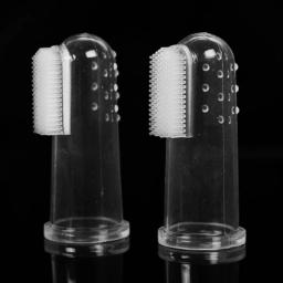 Pet cão escova de dentes + macio pet dedo escova de dentes conjunto animais de estimação cães gatos cuidados com os dentes escova de limpeza animais de estimação aliciamento ferramentas entrega rápida - Image 2