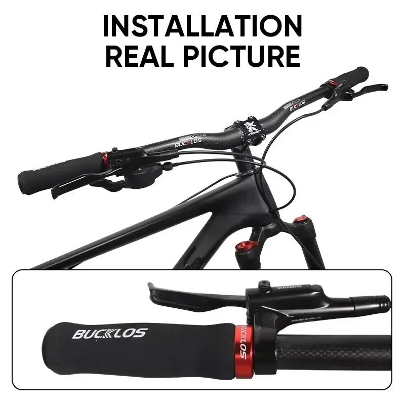 Bucklos apertos de bicicleta de borracha integrada antiderrapante mtb guiador capa bloqueio no mountain bike lidar com barra punhos bmx peças de ciclismo - Image 1