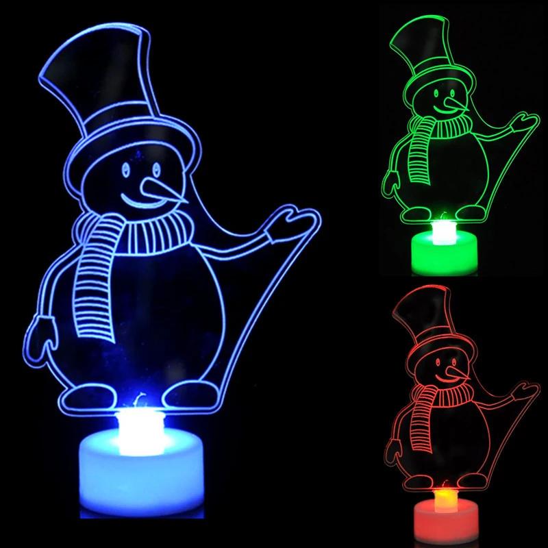 Colorido piscando LED boneco lâmpada, mini luzes noturnas, ornamento de natal, festa de aniversário, decoração de ano novo, iluminação festiva - Image 1