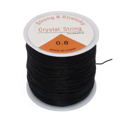 Cordão elástico para fazer joias, pulseira de cristal, elástico, corda para argila, Kandi, pônei, 100m, 0,8mm - Image 6