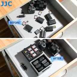 Jjc caixa de armazenamento de bateria de câmera sd/micro sd/cfexpress tipo a/b caixa de cartão de memória para baterias canon nikon sony fujifilm - Image 2