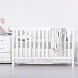 Saia de cama de berço plissada padrão, adicione lençóis brancos para bebês meninos e meninas, cama para criança, venda quente, 14 "alta - Image 4