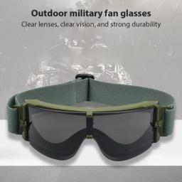 Óculos de tiro tático para homens e mulheres, óculos para motocicletas, proteção Paintball - Image 2