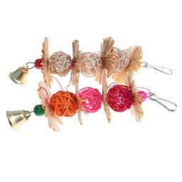 Bolas de vime Papagaio Pássaro Brinquedo, Mordida interativa, Mastigar Brinquedos para Periquito Acessórios para Periquito, Pássaro Jogando Brinquedos - Image 6