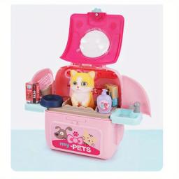 Pet Care Play Set para crianças, Kit médico, Pretend Play Vet, Brinquedos para cães, Puppy Dog Carrier, Mochila para cães - Image 5