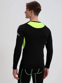 Umidade Wicking camisa de compressão para homens, manga comprida, undershirt atlético engrenagem, esportes treino cueca, sólido - Image 3