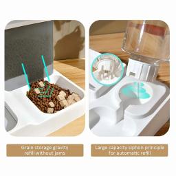 Grande capacidade automática Cat Food Dispenser água potável Bowl Pet Supplies molhado e seco separação Dog Food Container - Image 5