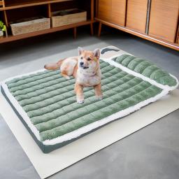Sofá-cama super quente espessado para animais de estimação, removível e lavável, cama para cães, cão pequeno, médio e grande, inverno - Image 1