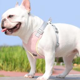 Colete de arnês reflexivo ajustável para cães e gatos, correias de peito respiráveis, corda de peito para cães pequenos e médios, caminhada ao ar livre - Image 6