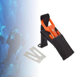 Aço inoxidável Scuba Dive Line Cutter com Webbing, Segurança Snorkeling Facas para Natação, Esportes Aquáticos, Mergulho Livre Surf - Image 5