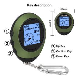 Mini Handheld GPS Tracker, alta precisão satélite posicionamento bússola, Altitude Locator, apto para esportes ao ar livre, viagens, caminhadas rastreamento - Image 3