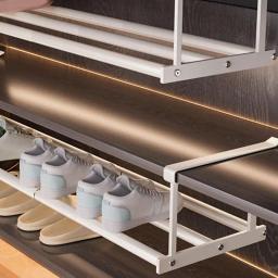 Prateleira expansível para sapatos, bandeja de armazenamento, economizador de espaço, cesta de sapatos, prateleira ajustável para despensa, para armário de entrada - Image 3
