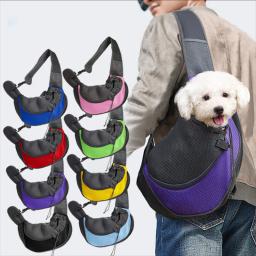 Cão de estimação estilingue transportadora mão livre malha respirável viagem ao ar livre saco estilingue seguro portador para cães pequenos gatos suprimentos para animais de estimação - Image 1