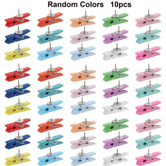 Conjunto com 10 Clipes de Madeira para Artesanato: Perfeitos para Projetos DIY, Organização e Decoração de Fotos.