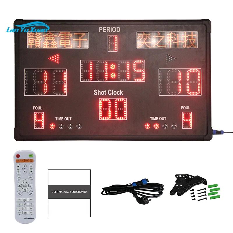 LED Basquete Digital Placar, Eletrônico Sports Placar, 15 Dígitos, 24 Segundo Relógio Tiro - Image 1