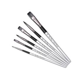 Pincel portátil 6 peças para pintura guaches aquarela infantil adulto - Image 1