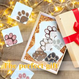 8 pçs/set diy pata pintura diamante marcador cantos livro de couro marca cristal strass diamante arte canto marcadores para adultos - Image 5