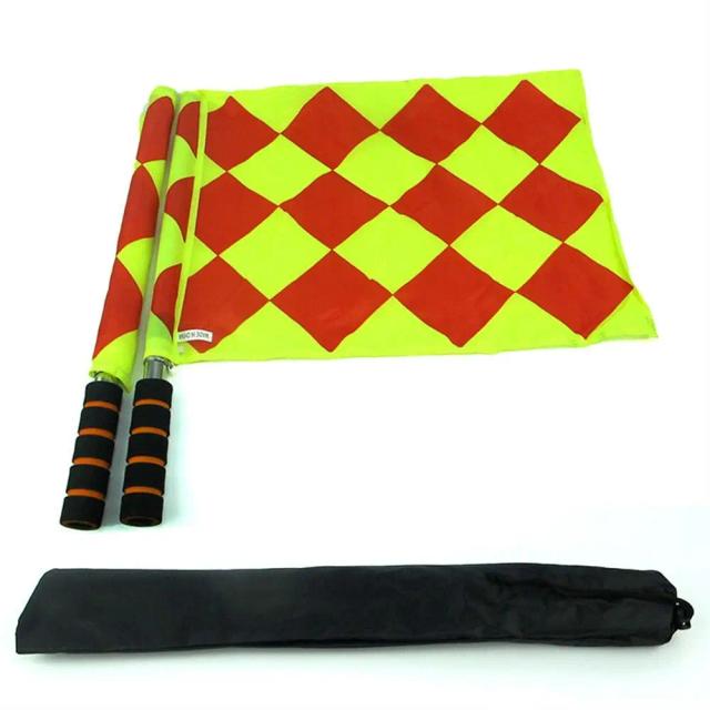 Bandeiras de Árbitro para Treinamento de Futebol, Rugby e Hóquei - Kit com 2 Peças para Sinalização Esportiva