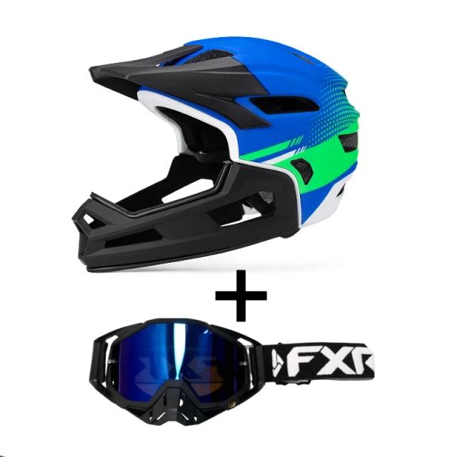 Capacetes Removíveis para Mountain Bike Masculinos com Protetores Faciais Completos para Esportes ao Ar Livre e Skate