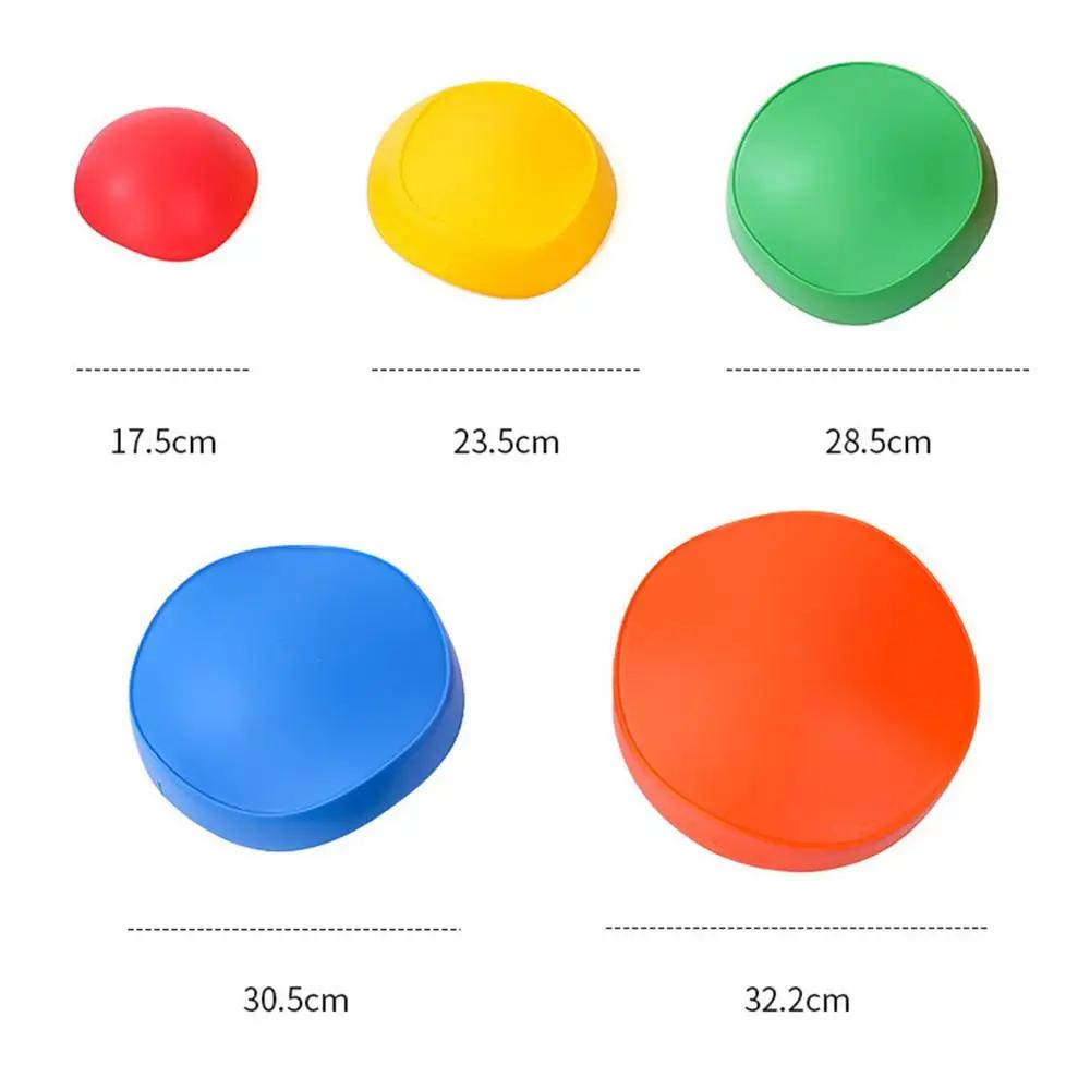 Pedra Sensorial Equipamento De Treinamento, Ensinando Aids, Blocos Empilháveis, Equilíbrio De Pedra, Stepping Stones, Brinquedo Para Crianças Autistas, 5Pcs - Image 1