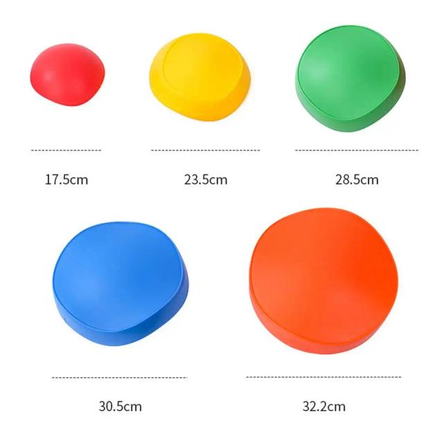 Pedra Sensorial: Equipamento de Treinamento para Equilíbrio e Coordenação, Blocos Empilháveis para Crianças Autistas - Conjunto com 5 Peças