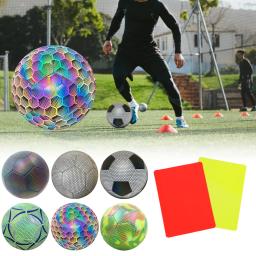 Bola de futebol luminosa para adultos, treinamento esportivo, reflexivo futebol, equipamento de competição, tamanho 5 - Image 1