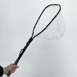 Rede de pesca dobrável portátil, 29.33 polegadas de comprimento, leve, estrutura de liga de alumínio, rede de pouso para água doce, 1 peça - Image 3